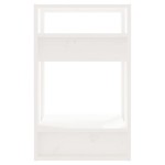vidaXL Bibliotecă/Separator cameră, alb, 41x35x57 cm, lemn masiv pin