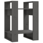 vidaXL Bibliotecă/Separator cameră, gri, 41x35x57 cm, lemn masiv pin vidaXL Bibliotecă/Separator cameră, gri, 41x35x57 cm, lemn masiv pin