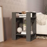 vidaXL Bibliotecă/Separator cameră, gri, 41x35x57 cm, lemn masiv pin vidaXL Bibliotecă/Separator cameră, gri, 41x35x57 cm, lemn masiv pin