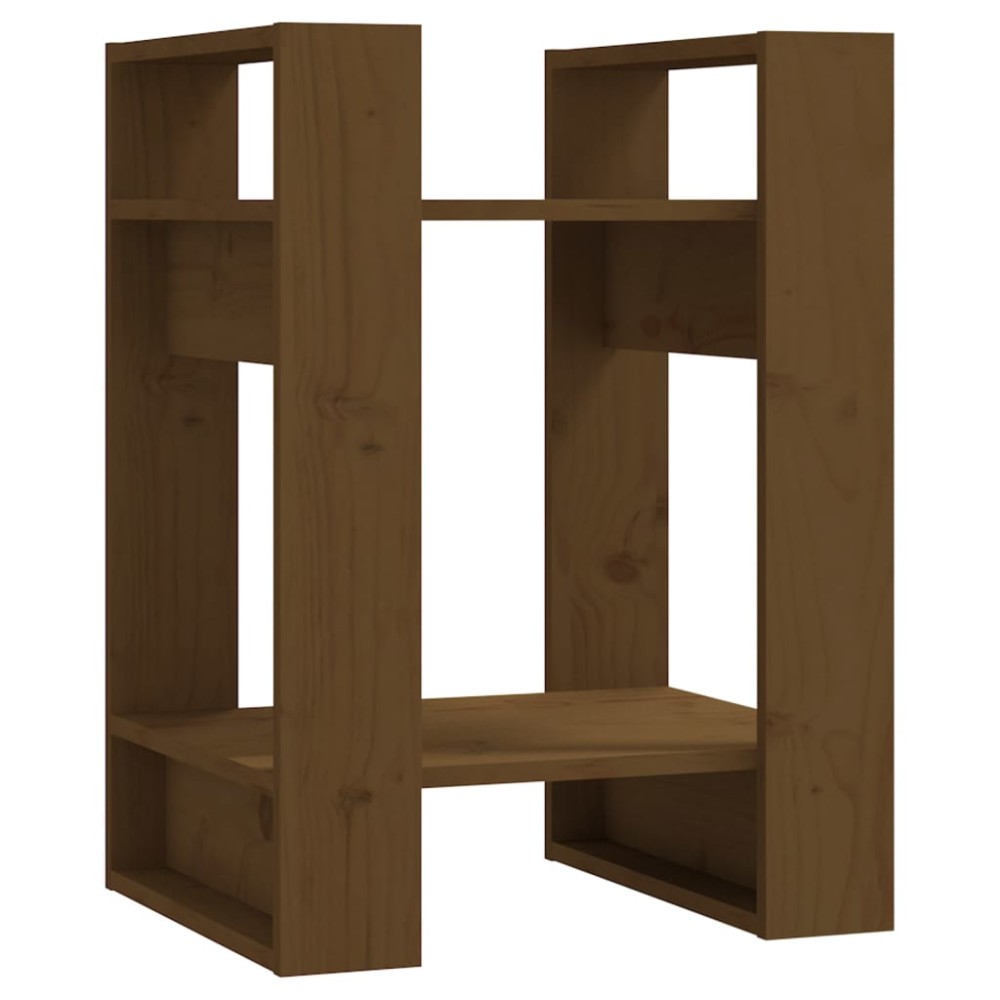 vidaXL Bibliotecă/Separator cameră, maro miere, 41x35x57 cm lemn pin