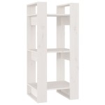 vidaXL Bibliotecă/Separator cameră, alb, 41x35x91 cm, lemn masiv pin vidaXL Bibliotecă/Separator cameră, alb, 41x35x91 cm, lemn masiv pin