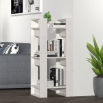 vidaXL Bibliotecă/Separator cameră, alb, 41x35x91 cm, lemn masiv pin vidaXL Bibliotecă/Separator cameră, alb, 41x35x91 cm, lemn masiv pin