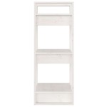 vidaXL Bibliotecă/Separator cameră, alb, 41x35x91 cm, lemn masiv pin vidaXL Bibliotecă/Separator cameră, alb, 41x35x91 cm, lemn masiv pin