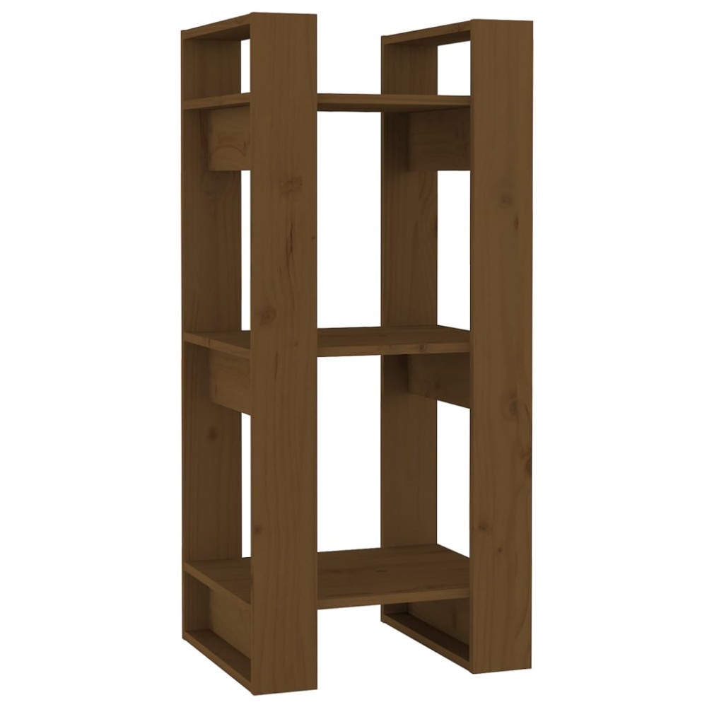 vidaXL Bibliotecă/Separator cameră maro miere, 41x35x91 cm, lemn masiv