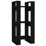 vidaXL Bibliotecă/Separator cameră, negru, 41x35x91 cm, lemn masiv pin vidaXL Bibliotecă/Separator cameră, negru, 41x35x91 cm, lemn masiv pin