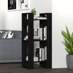 vidaXL Bibliotecă/Separator cameră, negru, 41x35x91 cm, lemn masiv pin vidaXL Bibliotecă/Separator cameră, negru, 41x35x91 cm, lemn masiv pin