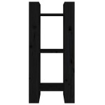 vidaXL Bibliotecă/Separator cameră, negru, 41x35x91 cm, lemn masiv pin vidaXL Bibliotecă/Separator cameră, negru, 41x35x91 cm, lemn masiv pin