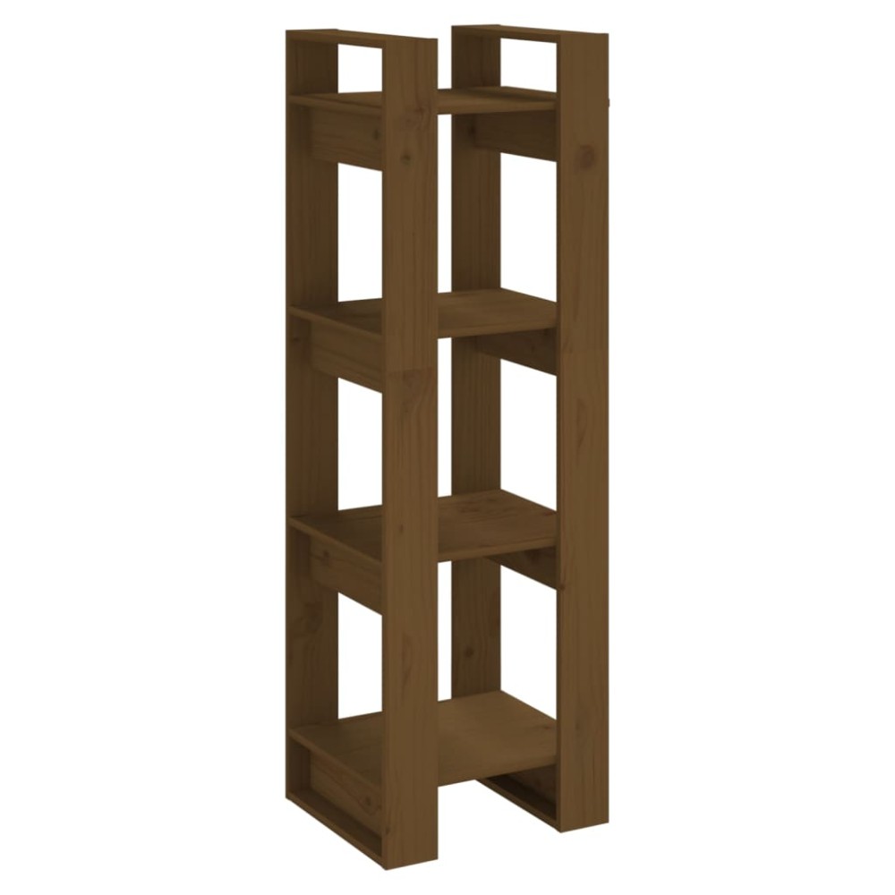 vidaXL Bibliotecă/Separator cameră maro miere 41x35x125 cm lemn masiv