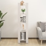 vidaXL Bibliotecă/Separator cameră, alb, 41x35x160 cm, lemn masiv pin