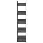 vidaXL Bibliotecă/Separator cameră, gri, 41x35x160 cm, lemn masiv pin vidaXL Bibliotecă/Separator cameră, gri, 41x35x160 cm, lemn masiv pin