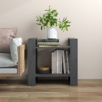 vidaXL Bibliotecă/Separator cameră, gri, 60x35x57 cm, lemn masiv pin vidaXL Bibliotecă/Separator cameră, gri, 60x35x57 cm, lemn masiv pin
