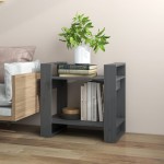 vidaXL Bibliotecă/Separator cameră, gri, 60x35x57 cm, lemn masiv pin vidaXL Bibliotecă/Separator cameră, gri, 60x35x57 cm, lemn masiv pin
