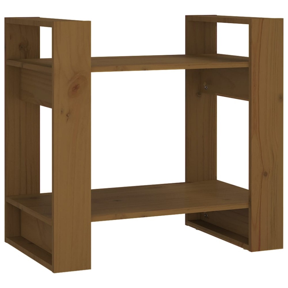 vidaXL Bibliotecă/Separator cameră maro miere, 60x35x57 cm, lemn masiv