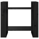 vidaXL Bibliotecă/Separator cameră negru 60x35x57 cm lemn masiv pin