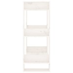 vidaXL Bibliotecă/Separator cameră, alb,60x35x91 cm, lemn masiv pin