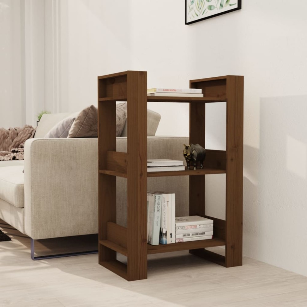 vidaXL Bibliotecă/Separator cameră, maro miere, 60x35x91 cm lemn pin