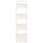 vidaXL Bibliotecă/Separator cameră,alb, 60x35x125 cm, lemn masiv pin vidaXL Bibliotecă/Separator cameră,alb, 60x35x125 cm, lemn masiv pin