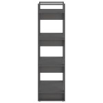 vidaXL Bibliotecă/Separator cameră,gri, 60x35x125 cm, lemn masiv pin vidaXL Bibliotecă/Separator cameră,gri, 60x35x125 cm, lemn masiv pin