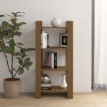 vidaXL Bibliotecă/Separator cameră maro miere 60x35x125 cm lemn masiv vidaXL Bibliotecă/Separator cameră maro miere 60x35x125 cm lemn masiv