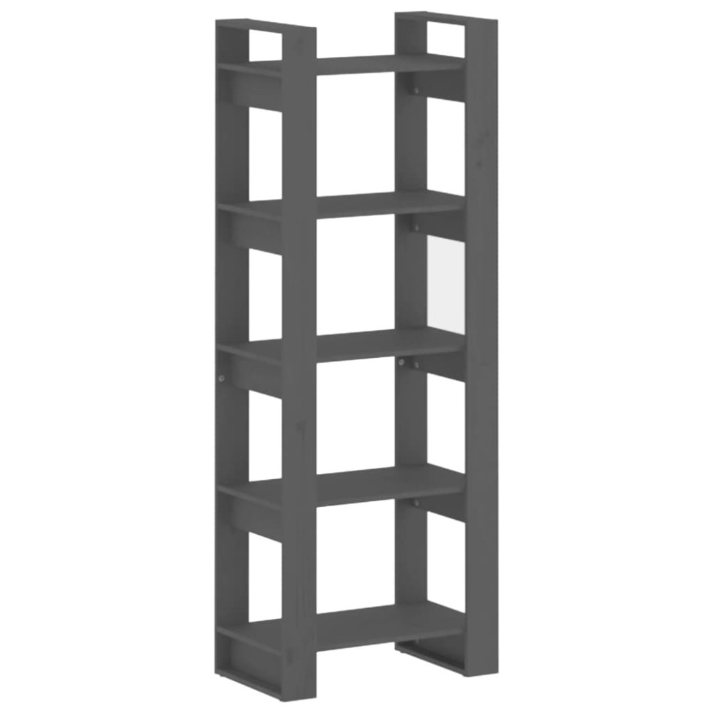 vidaXL Bibliotecă/Separator cameră, gri, 60x35x160 cm, lemn masiv