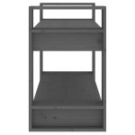 vidaXL Bibliotecă/Separator cameră, gri, 80x35x56,5 cm, lemn masiv pin vidaXL Bibliotecă/Separator cameră, gri, 80x35x56,5 cm, lemn masiv pin
