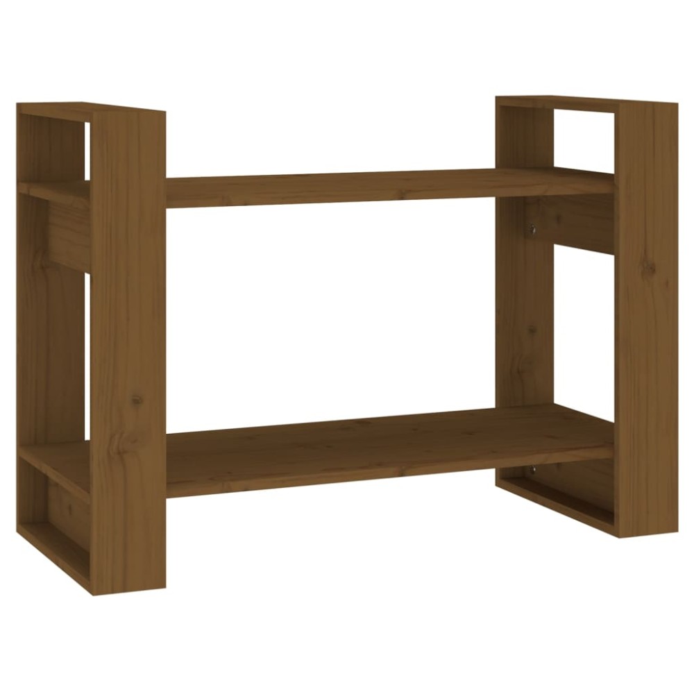 vidaXL Bibliotecă/Separator cameră maro miere 80x35x56,5 cm lemn masiv