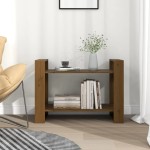 vidaXL Bibliotecă/Separator cameră maro miere 80x35x56,5 cm lemn masiv