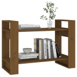 vidaXL Bibliotecă/Separator cameră maro miere 80x35x56,5 cm lemn masiv