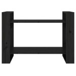 vidaXL Bibliotecă/Separator cameră negru 80x35x56,5 cm lemn masiv pin