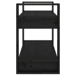 vidaXL Bibliotecă/Separator cameră negru 80x35x56,5 cm lemn masiv pin