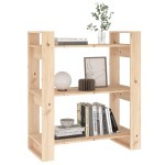 vidaXL Bibliotecă/Separator cameră, 80x35x91 cm, lemn masiv de pin vidaXL Bibliotecă/Separator cameră, 80x35x91 cm, lemn masiv de pin