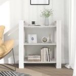 vidaXL Bibliotecă/Separator cameră, alb, 80x35x91 cm, lemn masiv pin