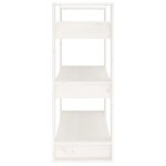 vidaXL Bibliotecă/Separator cameră, alb, 80x35x91 cm, lemn masiv pin
