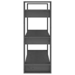 vidaXL Bibliotecă/Separator cameră, gri, 80x35x91 cm, lemn masiv pin
