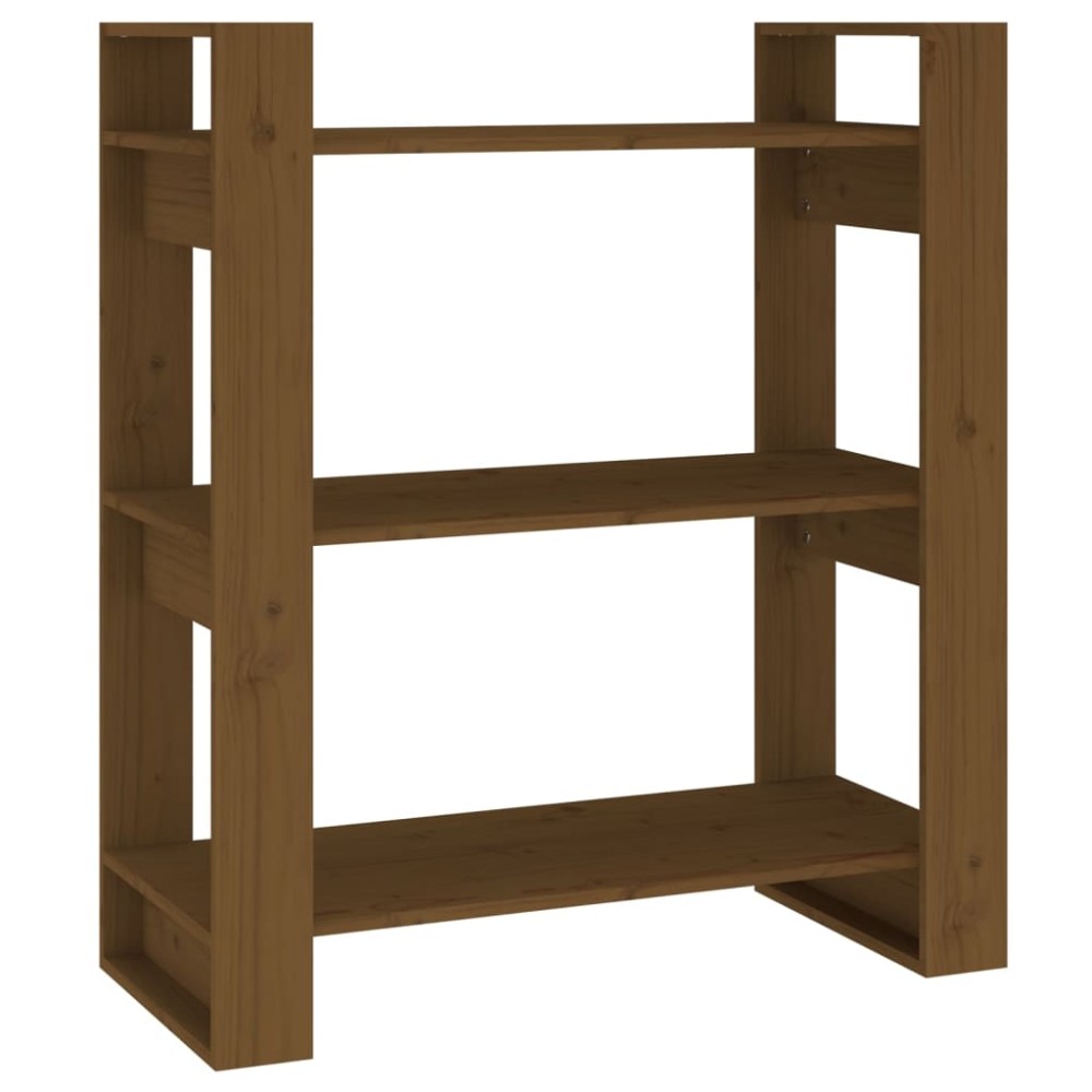 vidaXL Bibliotecă/Separator cameră, maro miere, 80x35x91 cm, lemn pin