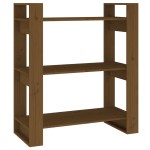 vidaXL Bibliotecă/Separator cameră, maro miere, 80x35x91 cm, lemn pin vidaXL Bibliotecă/Separator cameră, maro miere, 80x35x91 cm, lemn pin