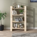 vidaXL Bibliotecă/Separator cameră, 80x35x125 cm, lemn masiv de pin