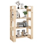 vidaXL Bibliotecă/Separator cameră, 80x35x125 cm, lemn masiv de pin