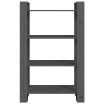 vidaXL Bibliotecă/Separator cameră, gri, 80x35x125 cm, lemn masiv pin vidaXL Bibliotecă/Separator cameră, gri, 80x35x125 cm, lemn masiv pin