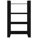 vidaXL Bibliotecă/Separator cameră negru 80x35x125 cm lemn masiv pin vidaXL Bibliotecă/Separator cameră negru 80x35x125 cm lemn masiv pin