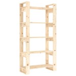 vidaXL Bibliotecă/Separator cameră, 80x35x160 cm, lemn masiv de pin