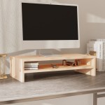 vidaXL Stand pentru monitor, 50x24x13 cm, lemn masiv de pin