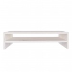 vidaXL Stand pentru monitor, alb, 50x24x13 cm, lemn masiv de pin