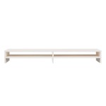 vidaXL Stand pentru monitor, alb, 100x24x13 cm, lemn masiv de pin
