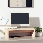 vidaXL Stand pentru monitor, 50x27x15 cm, lemn masiv de pin vidaXL Stand pentru monitor, 50x27x15 cm, lemn masiv de pin