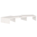 vidaXL Stand pentru monitor, alb, 60x24x10,5 cm, lemn masiv de pin vidaXL Stand pentru monitor, alb, 60x24x10,5 cm, lemn masiv de pin