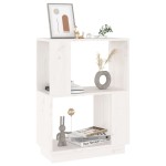 vidaXL Bibliotecă/Separator cameră, alb, 51x25x70 cm lemn masiv pin