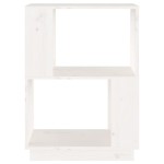 vidaXL Bibliotecă/Separator cameră, alb, 51x25x70 cm lemn masiv pin