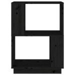 vidaXL Bibliotecă/Separator cameră negru 51x25x70 cm lemn masiv de pin