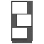 vidaXL Bibliotecă/Separator cameră, gri, 51x25x101 cm lemn masiv pin